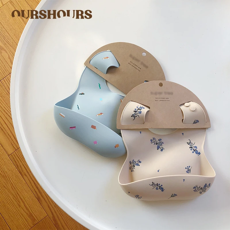 Waterproof Baby Bibs Silicone - Baby Bibs Ins Style Print Waterproof
