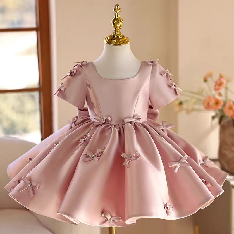 Toddler Girl Tulle Party Dress - Jill Wish J720 Pink Flower Girl