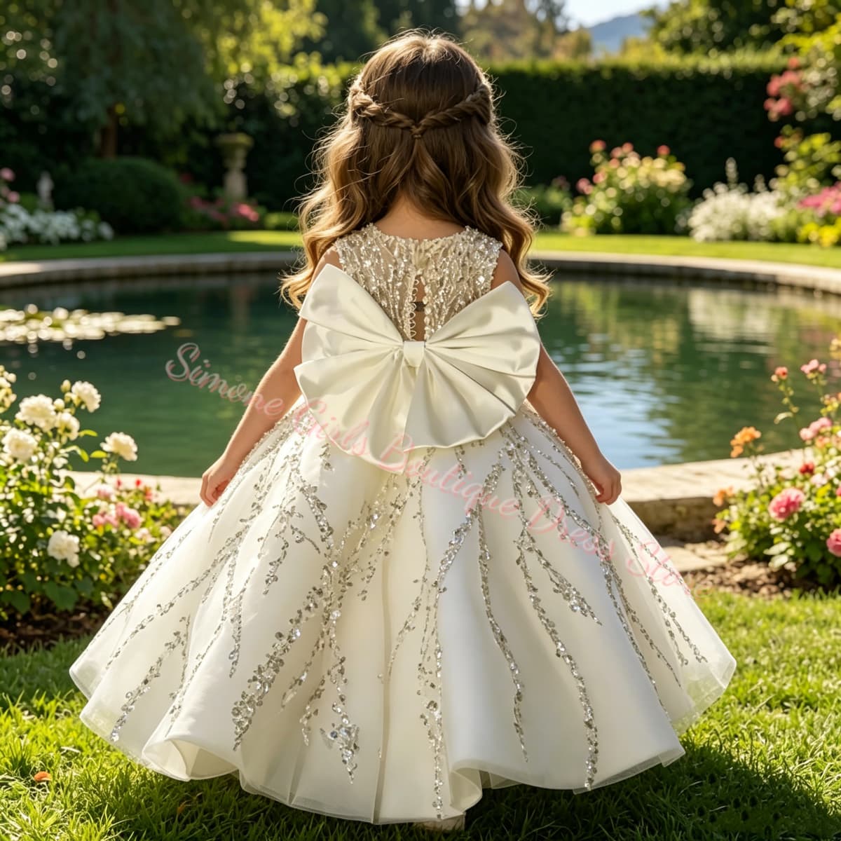 Toddler Girl Tulle Party Dress - Flower Girl Dress Luxury Beaded Wedding