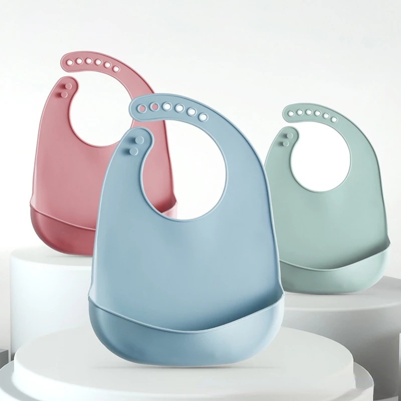 Waterproof Baby Bibs Silicone - 1-5pcs Baby Silicone Bibs Waterproof Bib