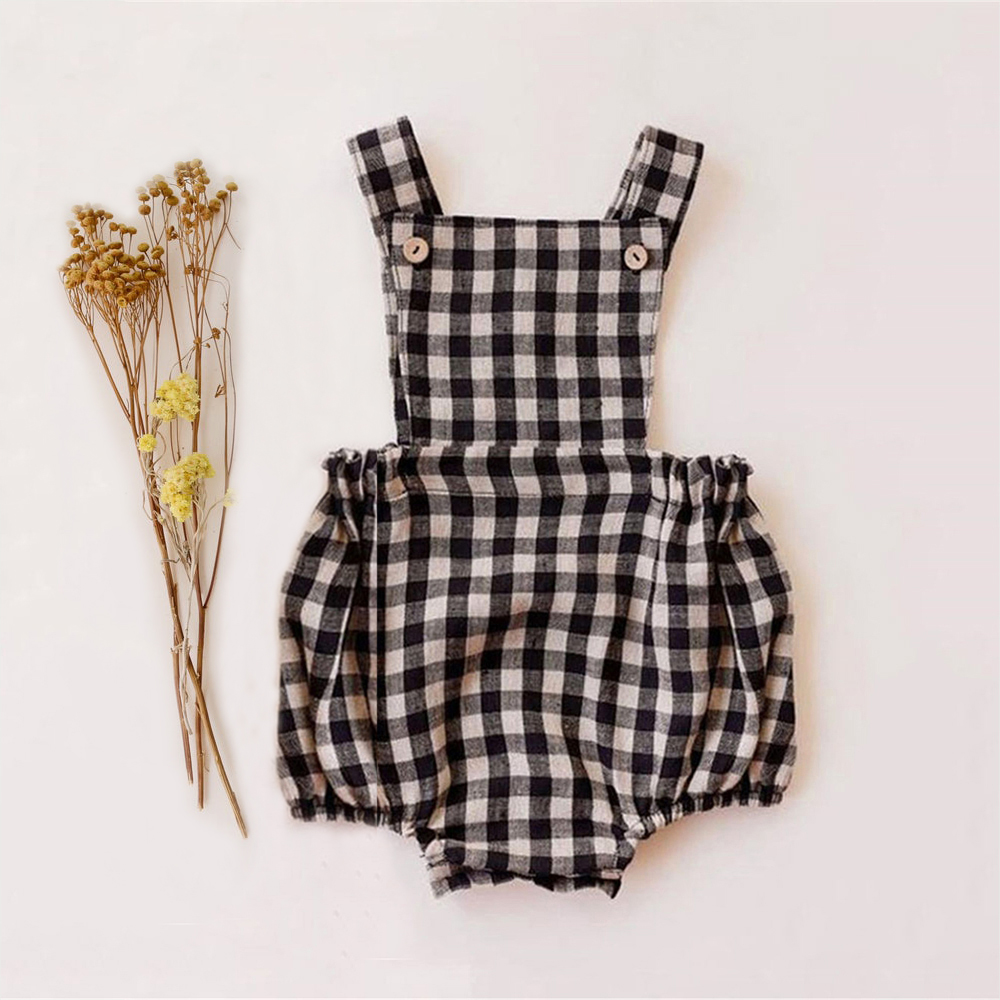 Baby Summer Linen Sleeveless Jumpsuit - Newborn Baby Boy Girl Romper For