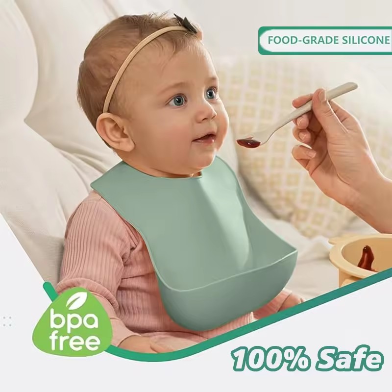Baby Silicone Tray Bib Waterpr - Waterproof Baby Bibs Silicone ulasan dan harga