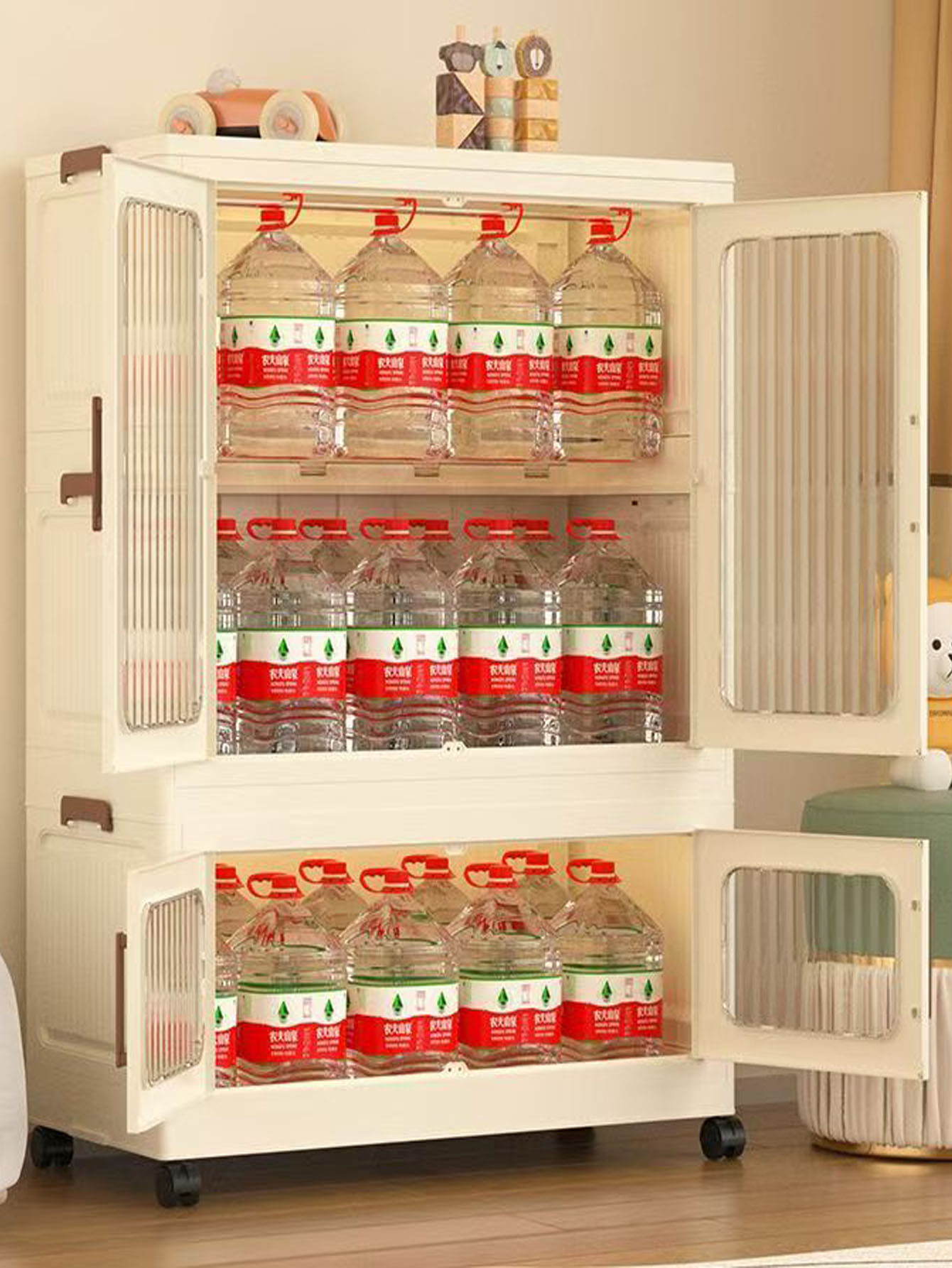 Folding storage cabinet home c - Baby Clothes ulasan dan harga