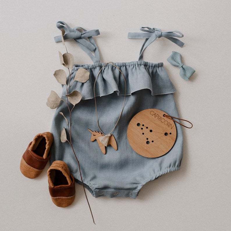 Summer Baby Girl Clothes Rompe - Baby Summer Linen Sleeveless Jumpsuit ulasan dan harga
