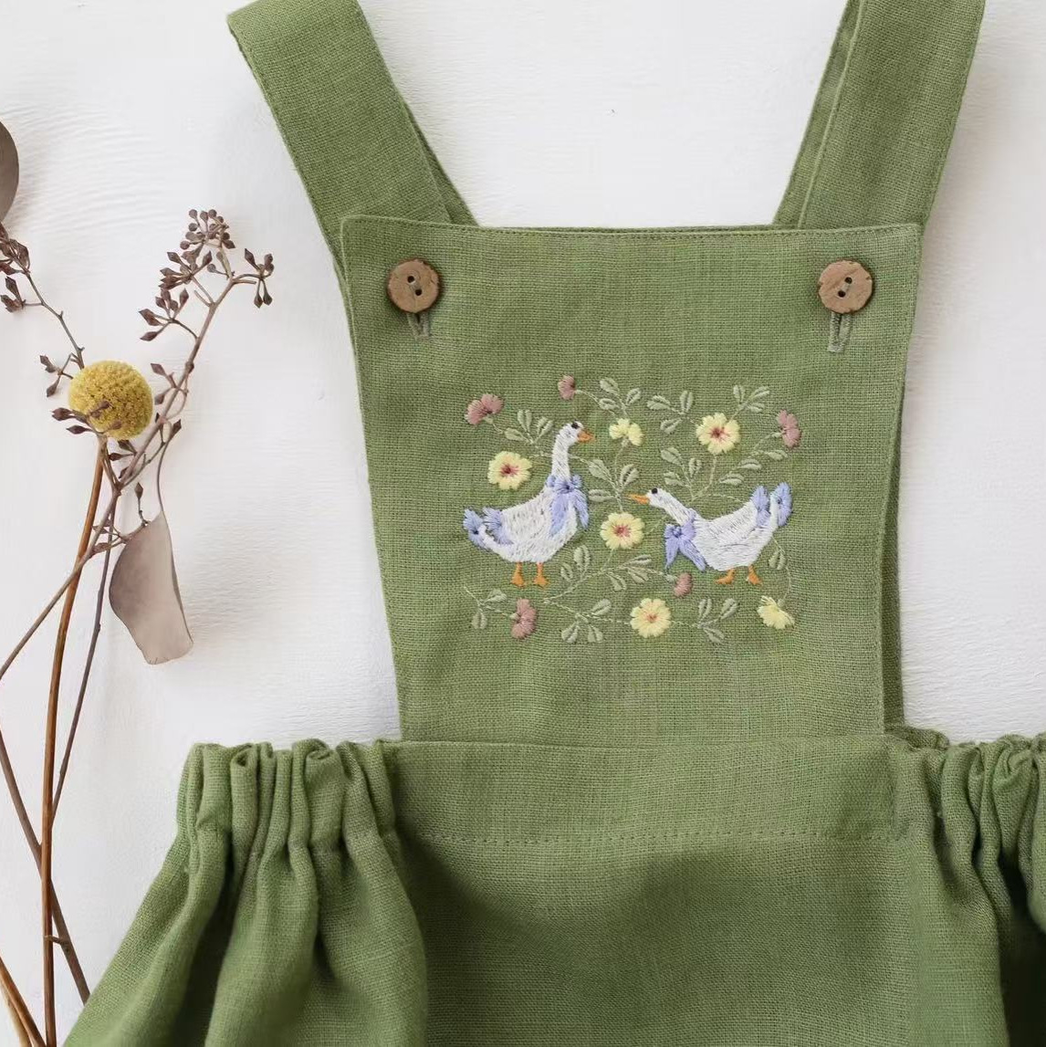 Countryside Style 2026 Summer  - Baby Summer Linen Sleeveless Jumpsuit ulasan dan harga