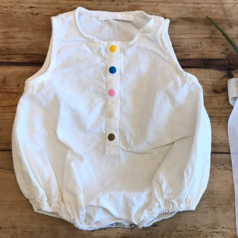 Linen Cotton Boys Romper Summe - Baby Summer Linen Sleeveless Jumpsuit ulasan dan harga