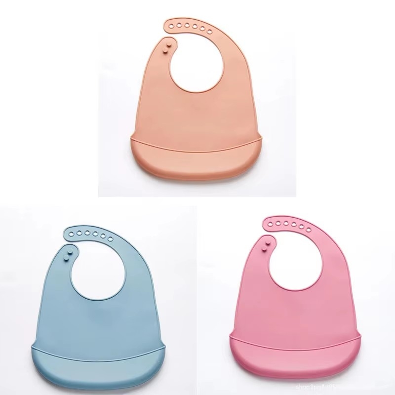 1/3pcs Baby Bib Adjustable Wat - Waterproof Baby Bibs Silicone ulasan dan harga