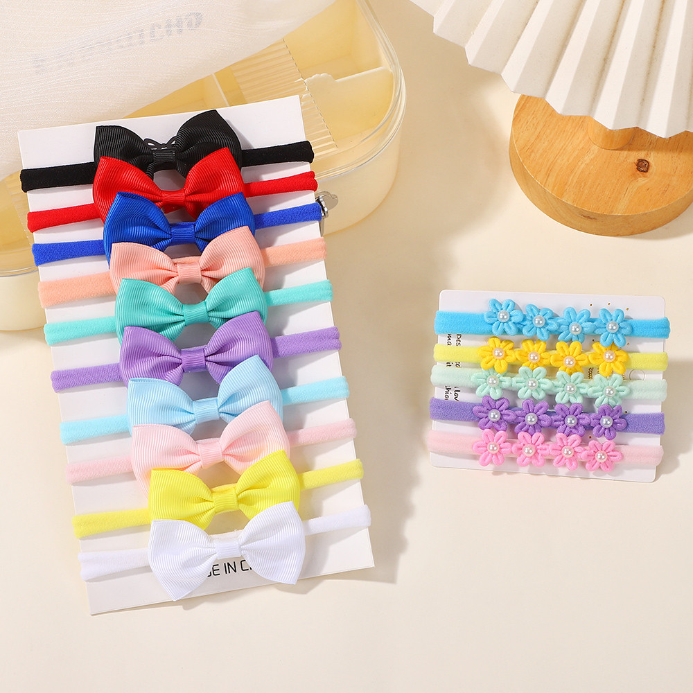 15Pcs Ribbon Bowknot Elastic H - Baby Gear ulasan dan harga