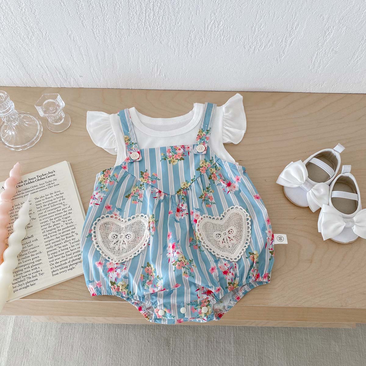 2PCS Newborn Clothes Baby Girl - Newborn Baby Girl Romper Floral ulasan dan harga