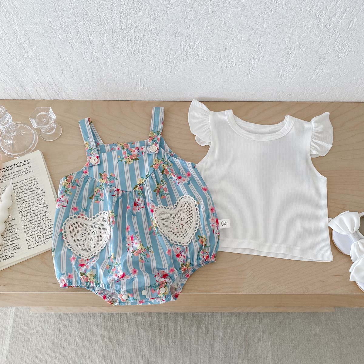 2PCS Newborn Clothes Baby Girl - Newborn Baby Girl Romper Floral ulasan dan harga