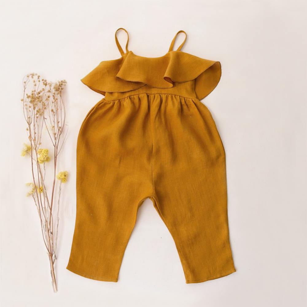 Baby Girl Summer Clothes Baby  - Baby Summer Linen Sleeveless Jumpsuit ulasan dan harga