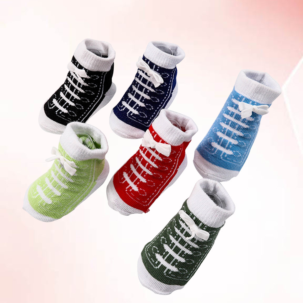 6Pairs Cotton Baby Socks Creat - Unisex Baby Socks Non Slip ulasan dan harga