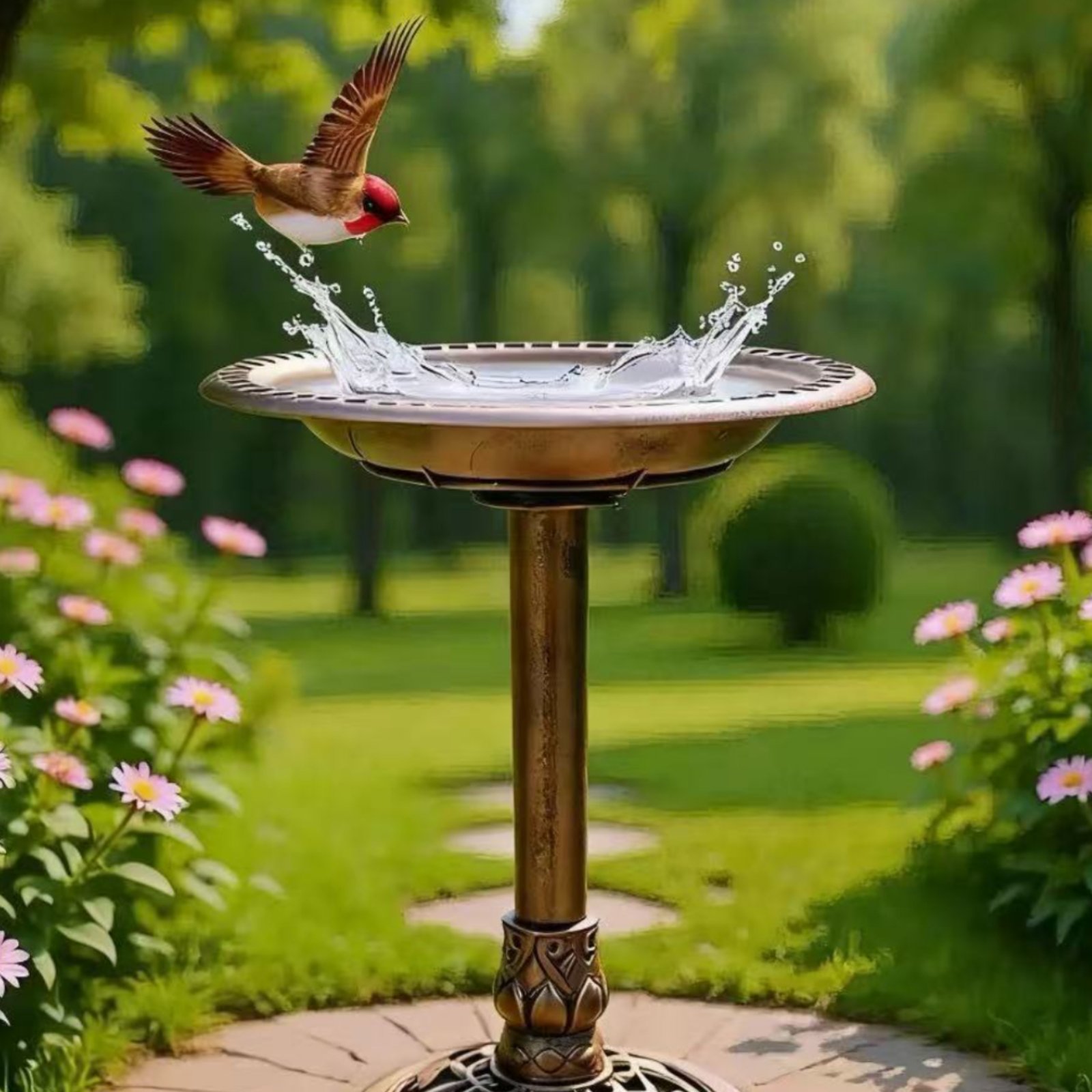 Bird Bath Bowl with Ground Sta - Feeding ulasan dan harga
