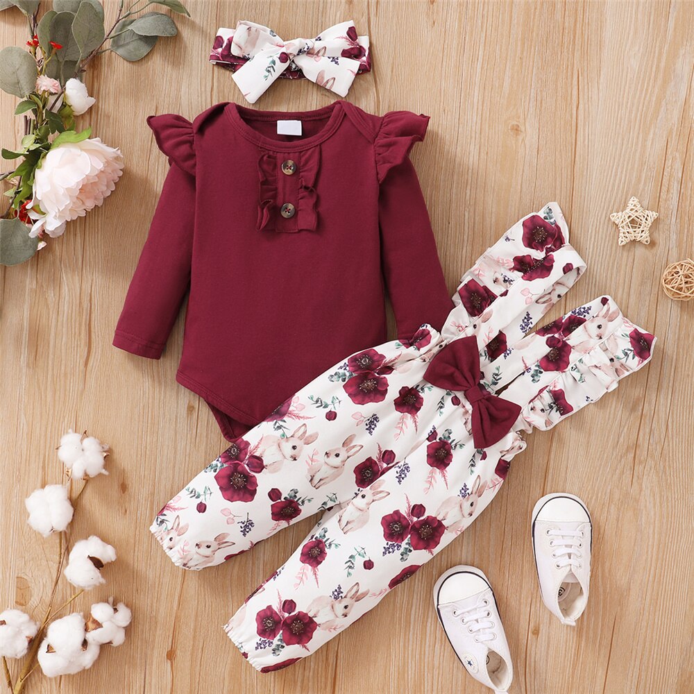 0-24 Months Newborn Baby Girl  - Newborn Baby Girl Romper Floral ulasan dan harga