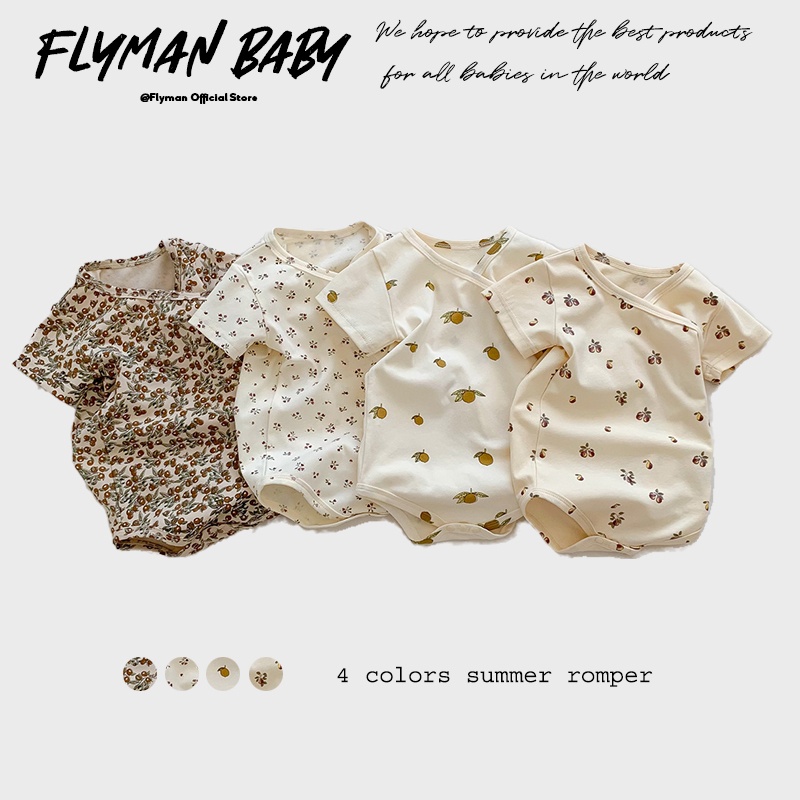 Newborn Girls Boys Baby Romper - Newborn Baby Girl Romper Floral ulasan dan harga