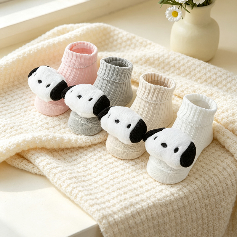 1 Pair of Cute Cartoon Childre - Unisex Baby Socks Non Slip ulasan dan harga