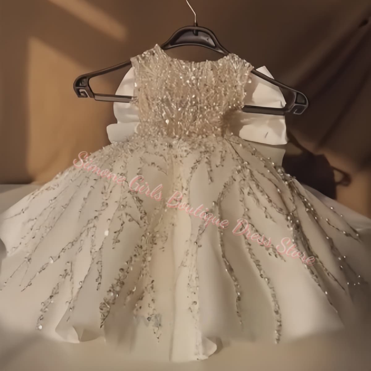 Flower Girl Dress Luxury Beade - Toddler Girl Tulle Party Dress ulasan dan harga