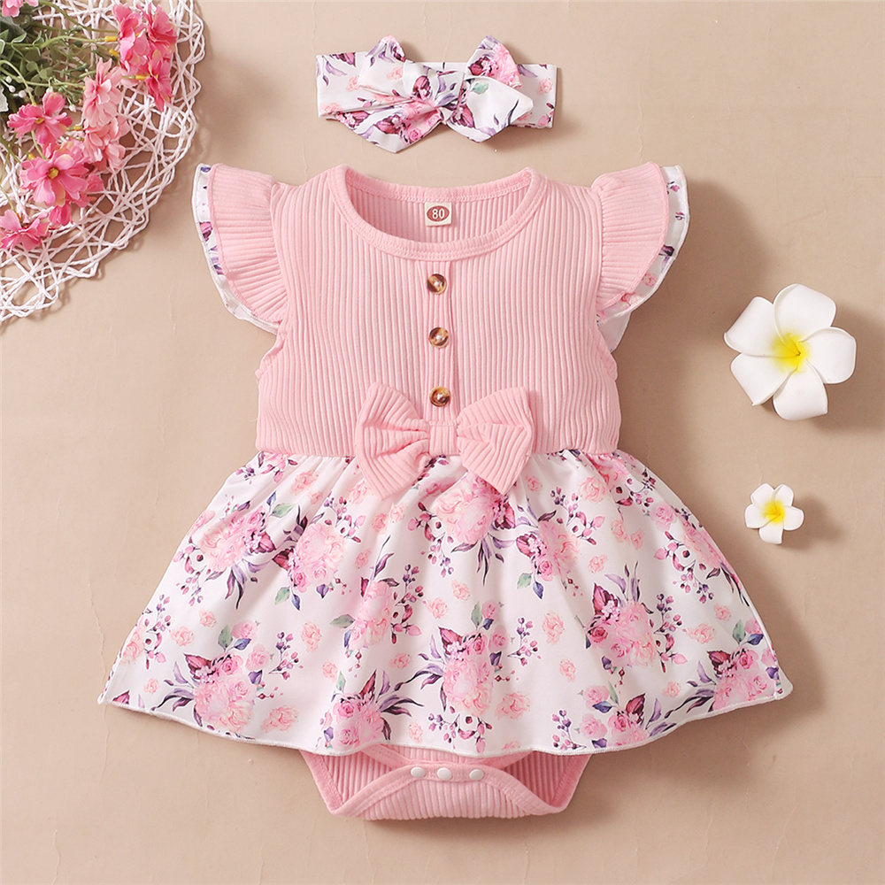 0-18 Months Baby Girl Floral R - Newborn Baby Girl Romper Floral ulasan dan harga