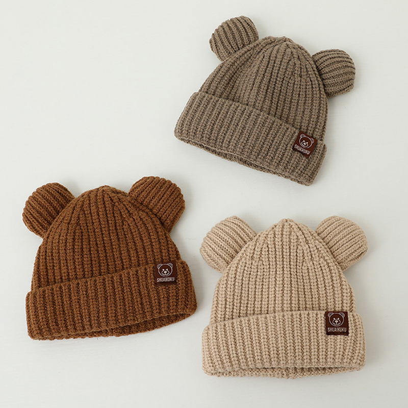 Bear Baby Winter Hat Cartoon E - Infant Beanie Hat With Ears ulasan dan harga