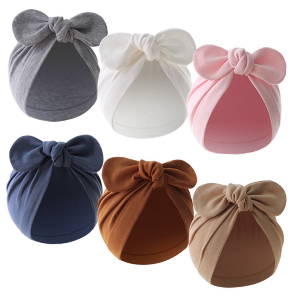 Cute Flower Knot Baby Hat Soli - Infant Beanie Hat With Ears ulasan dan harga