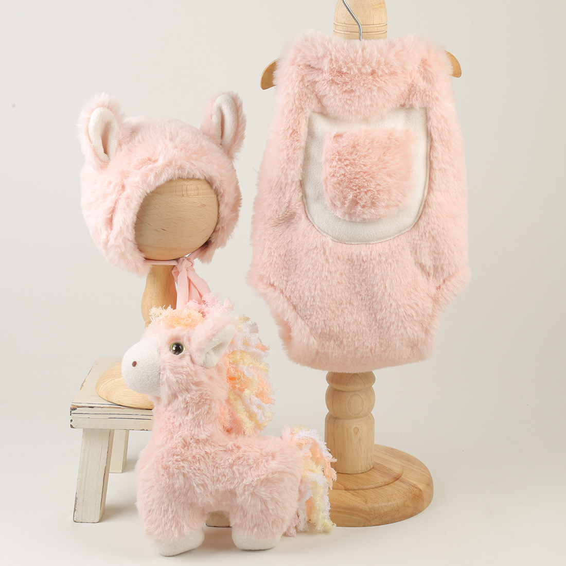 Pink Knit Lace Newborn Photogr - Infant Photography Props Outfit ulasan dan harga