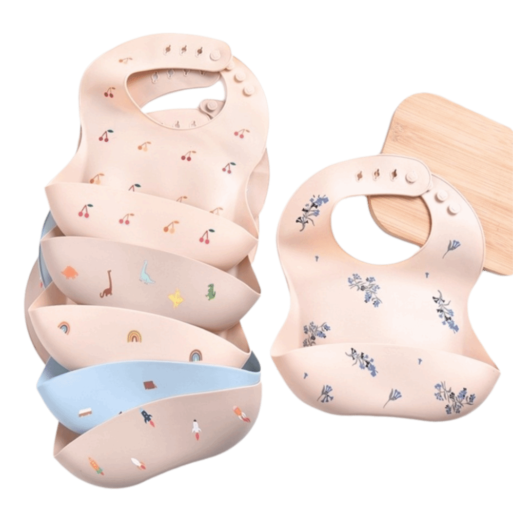 New Silicone Baby Eating Bib A - Waterproof Baby Bibs Silicone ulasan dan harga