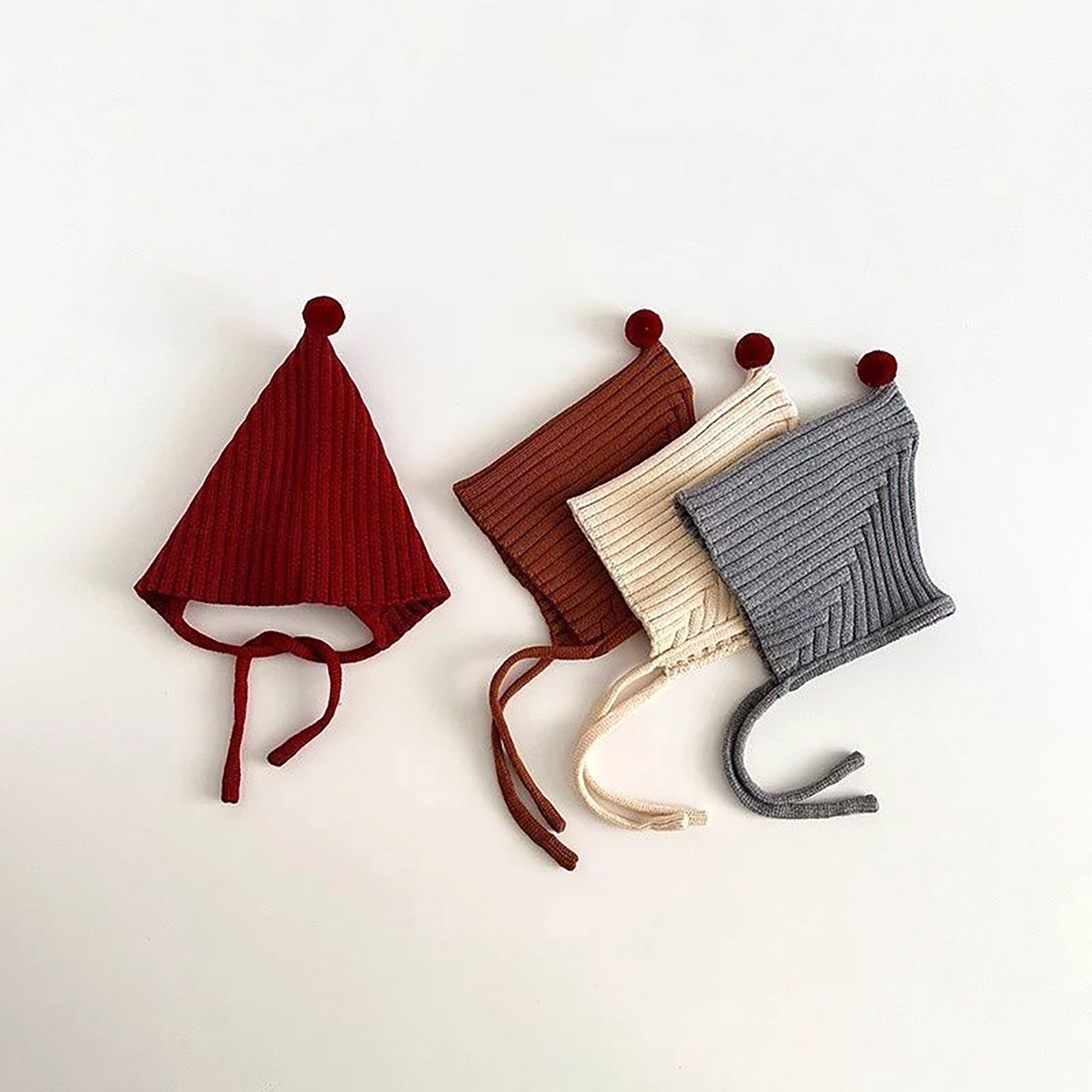 Winter Baby Knit Hat Cute Soli - Infant Beanie Hat With Ears ulasan dan harga