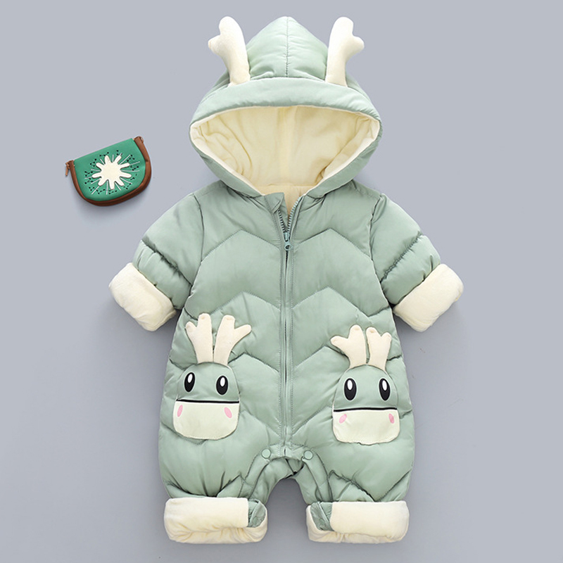 1-3Y Infant Thick Velvet Rompe - Cotton Baby Onesies Zipper ulasan dan harga