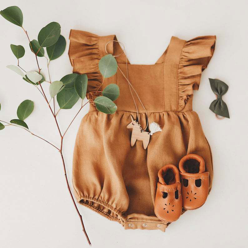 Baby Girls Rompers Summer Soli - Baby Summer Linen Sleeveless Jumpsuit ulasan dan harga
