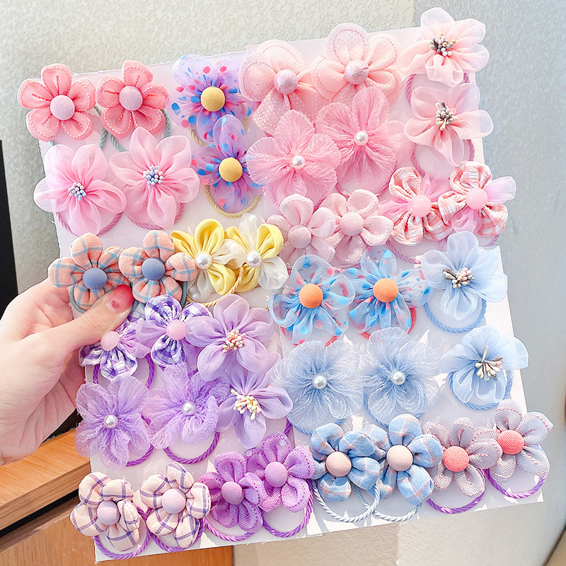 10Pcs Children's Mesh Flower H - Baby Gear ulasan dan harga