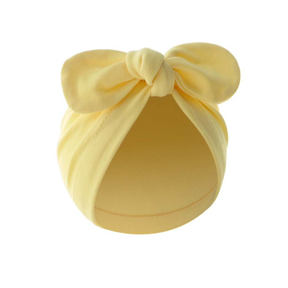 Cute Flower Knot Hat Cotton So - Infant Beanie Hat With Ears ulasan dan harga