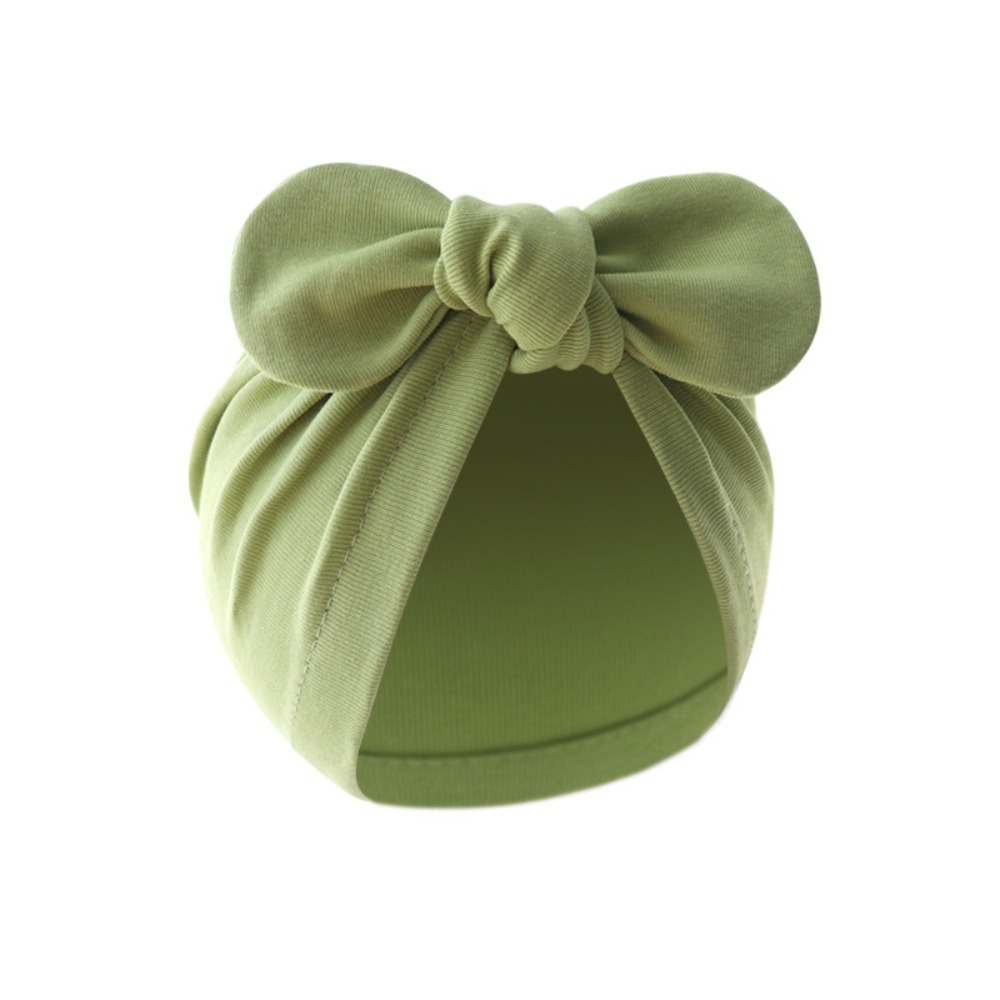 Cute Flower Knot Hat Cotton So - Infant Beanie Hat With Ears ulasan dan harga