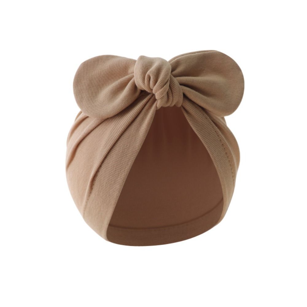 Cute Flower Knot Hat Cotton So - Infant Beanie Hat With Ears ulasan dan harga