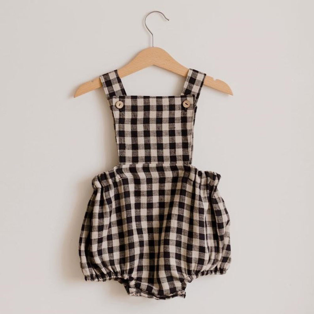 Newborn Baby Boy Girl Romper F - Baby Summer Linen Sleeveless Jumpsuit ulasan dan harga