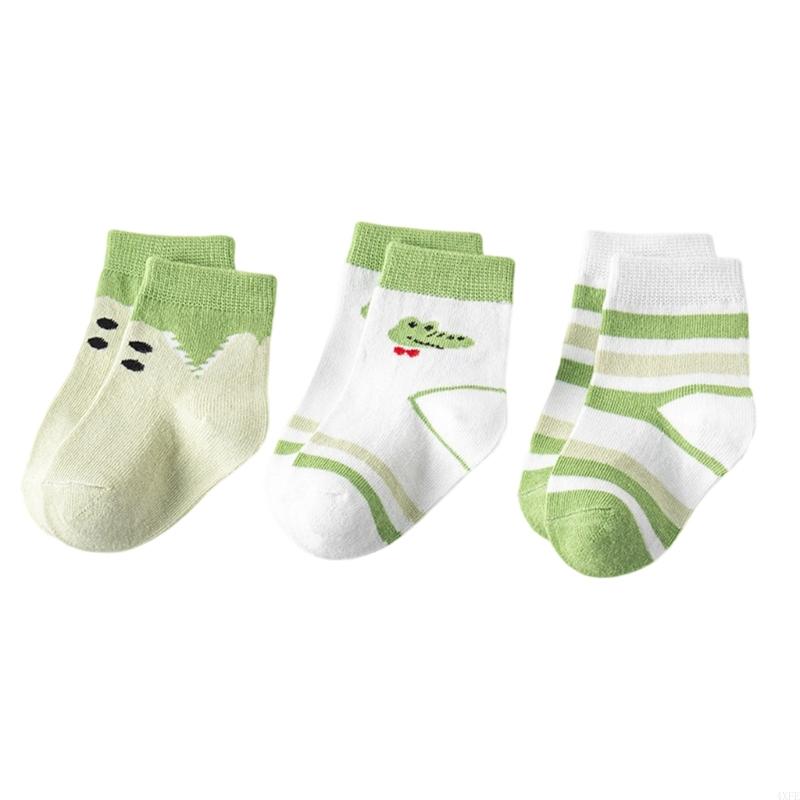  3 Pairs Baby Cotton Socks Non - Unisex Baby Socks Non Slip ulasan dan harga