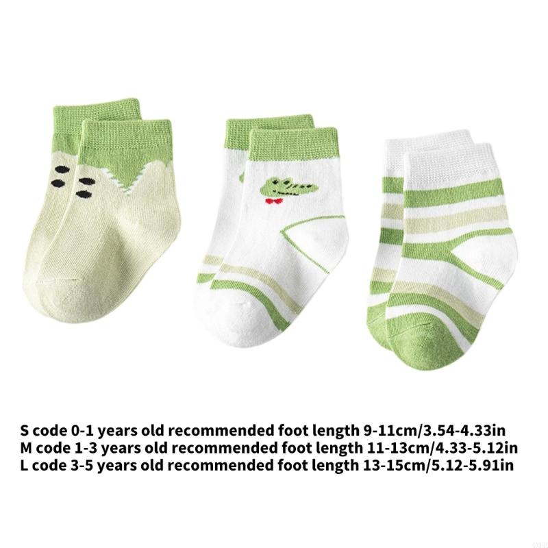  3 Pairs Baby Cotton Socks Non - Unisex Baby Socks Non Slip ulasan dan harga